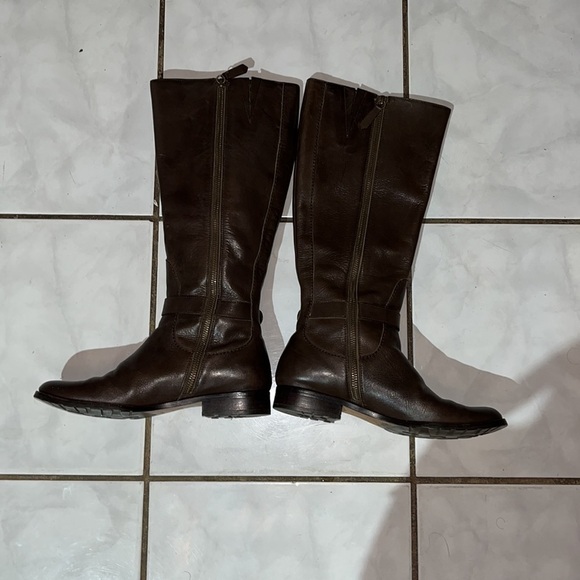 Cole Haan Women's Riding Boot Knee High Brown Leather Comfy - Picture 3 of 14